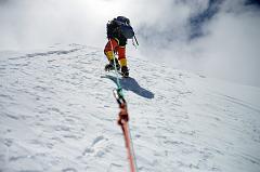 61 Climbing Sherpa Lal Singh Tamang Leading The Last Few Metres To The Lhakpa Ri Summit